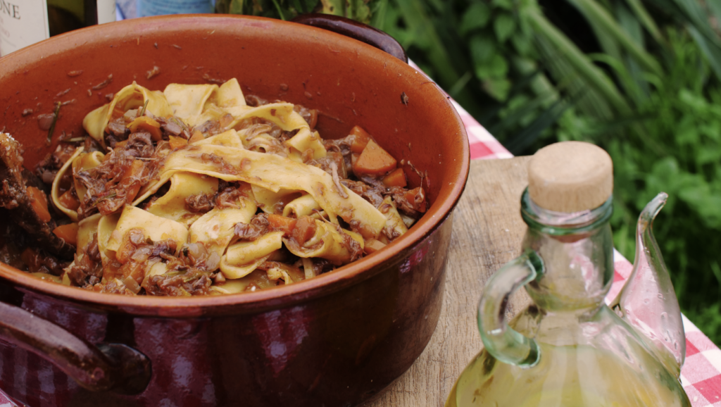 Italian ragu with pappardelle