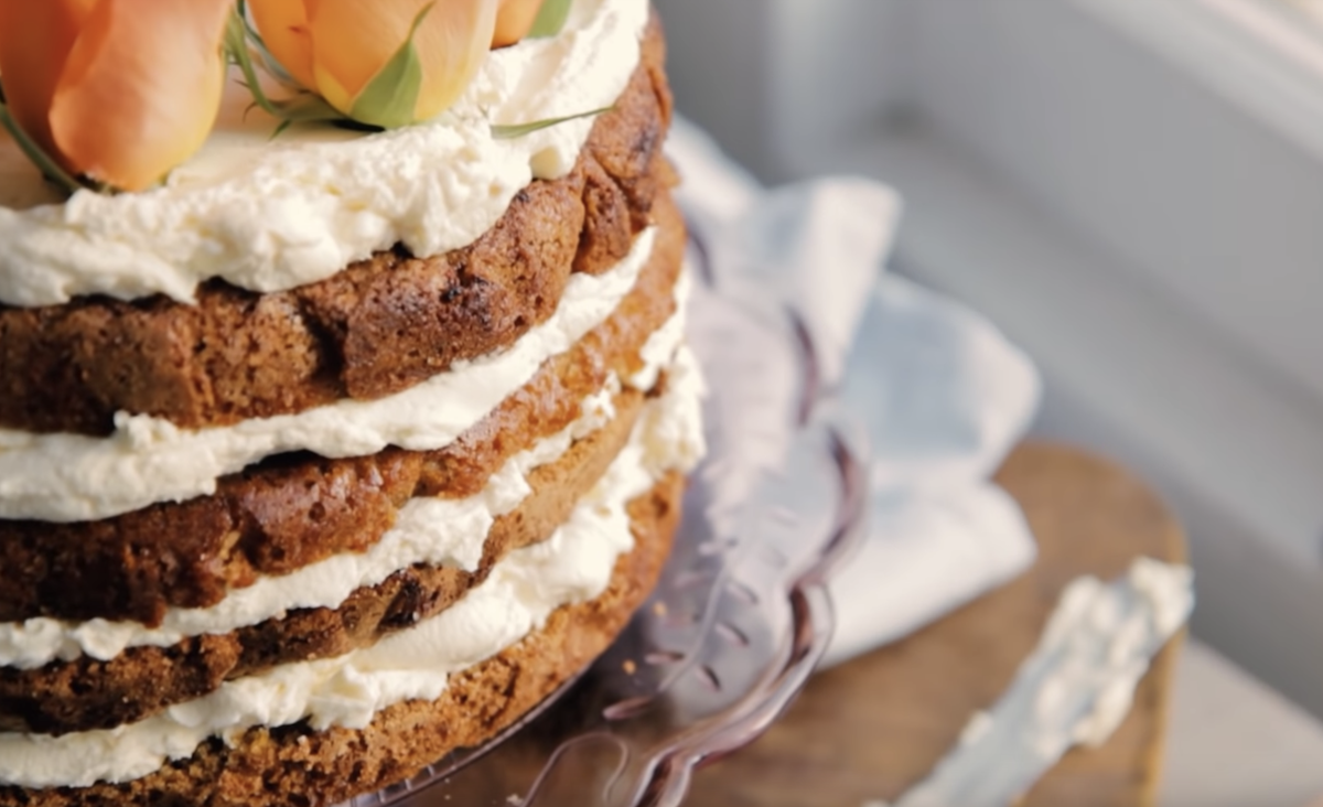 ALMOND, OLIVE OIL & CARROT CAKE WITH MASCARPONE FROSTING Kylie Flavell