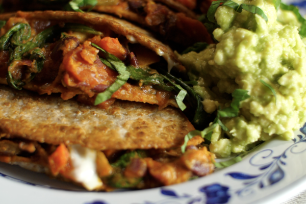 vegetarian dinner quesadillas