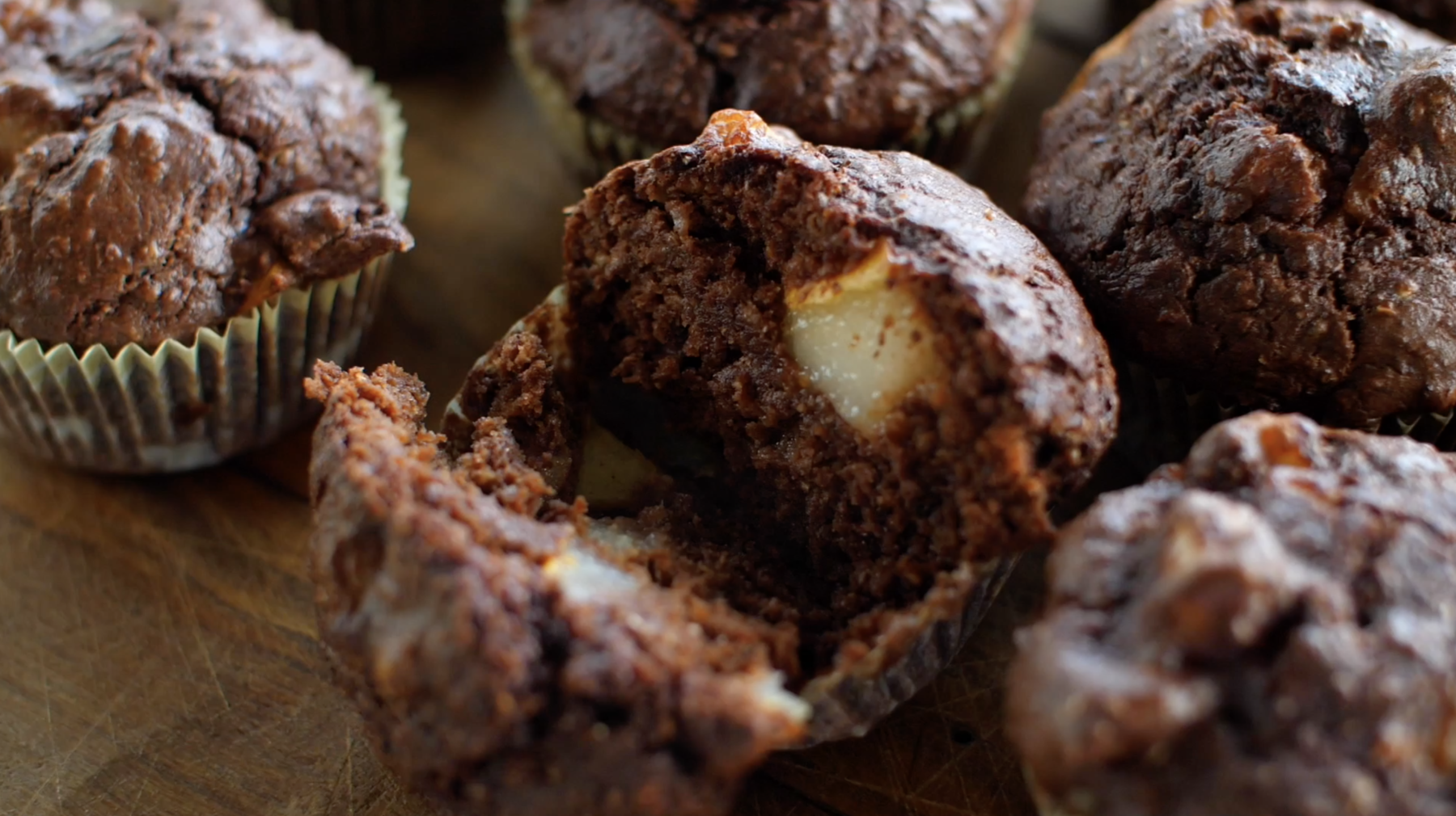 High Protein SugarFree Chocolate & Pear Muffins Kylie Flavell